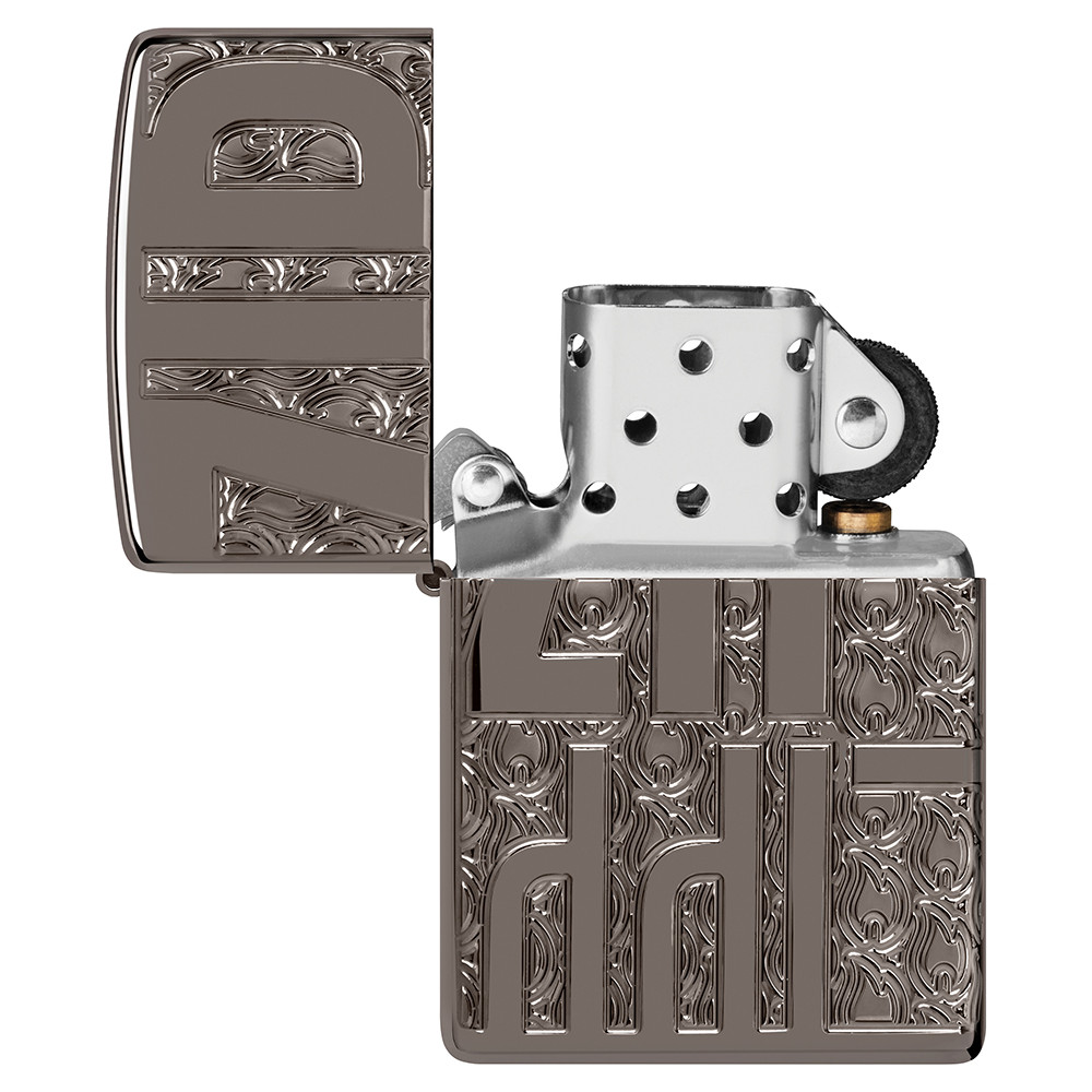 Зажигалка ZIPPO Reverse Carve Black Ice® 46312