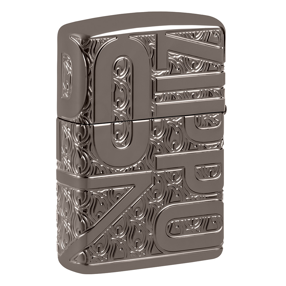 Зажигалка ZIPPO Reverse Carve Black Ice® 46312