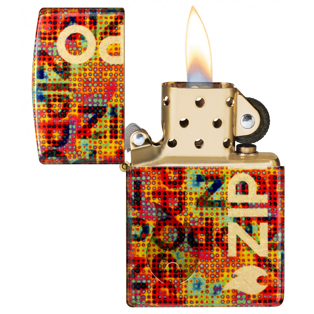 Зажигалка ZIPPO Pixel Fusion 540 Tumbled Brass 46386