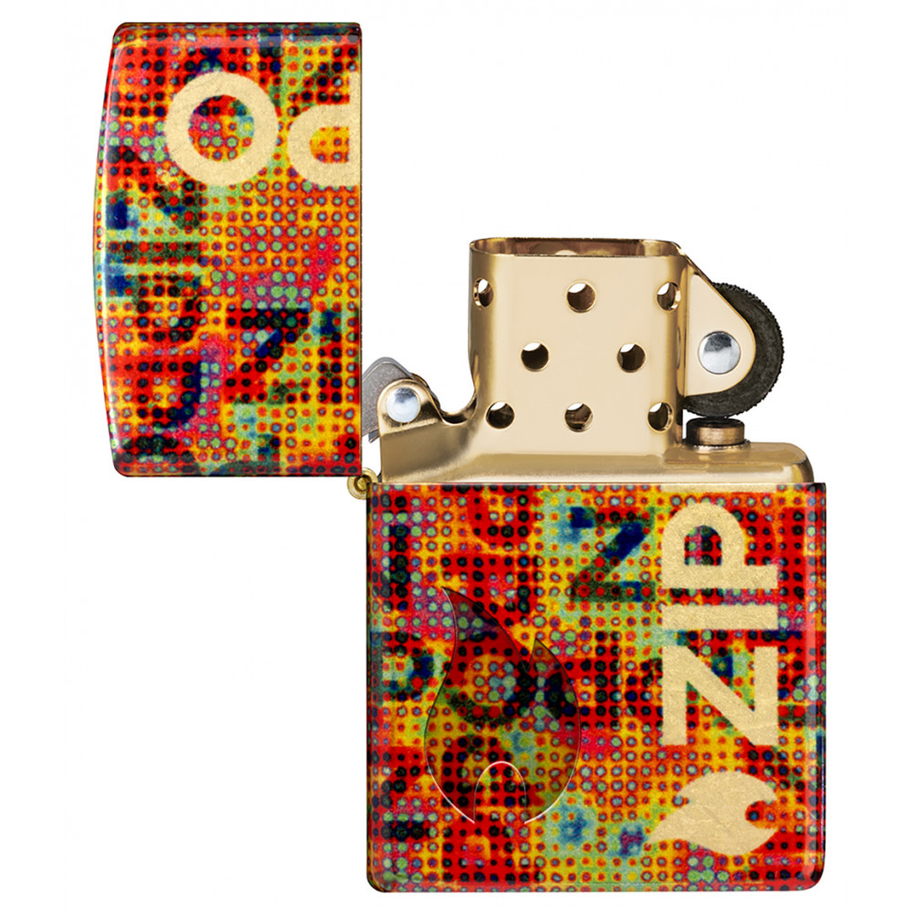 Зажигалка ZIPPO Pixel Fusion 540 Tumbled Brass 46386