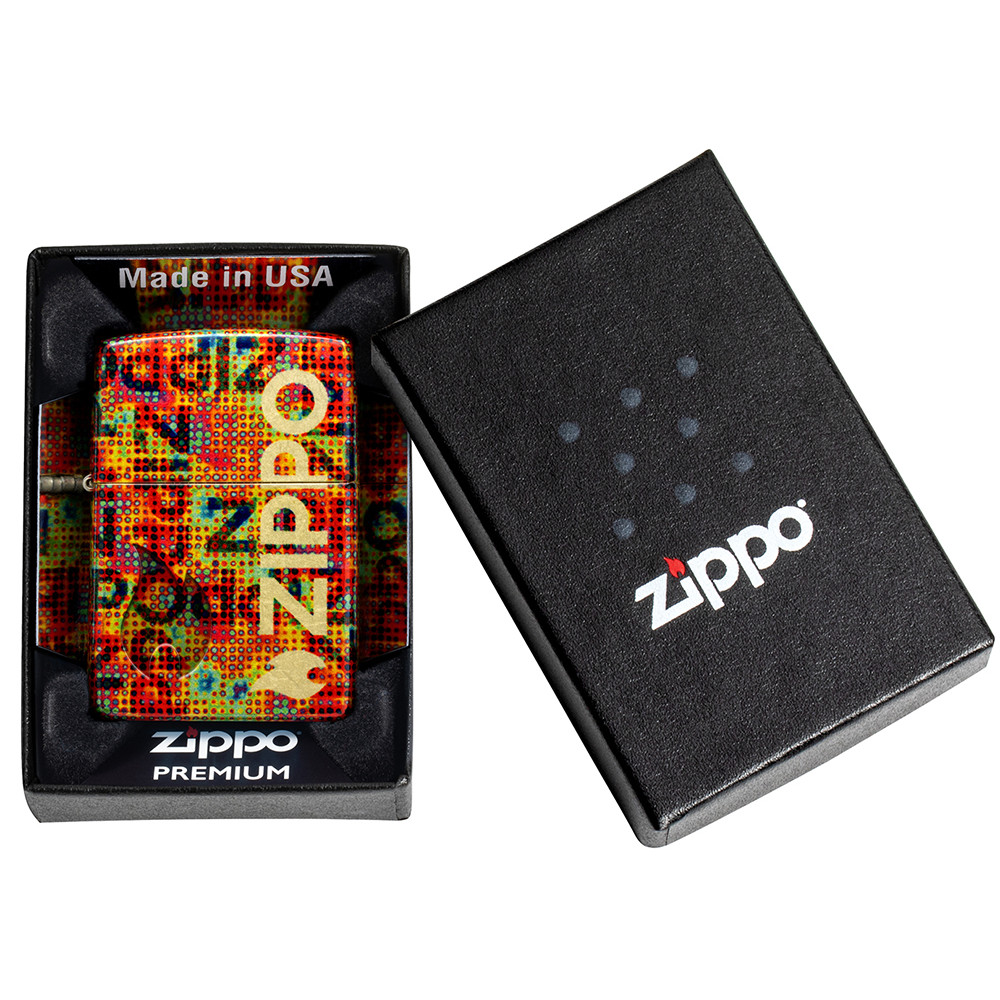 Зажигалка ZIPPO Pixel Fusion 540 Tumbled Brass 46386