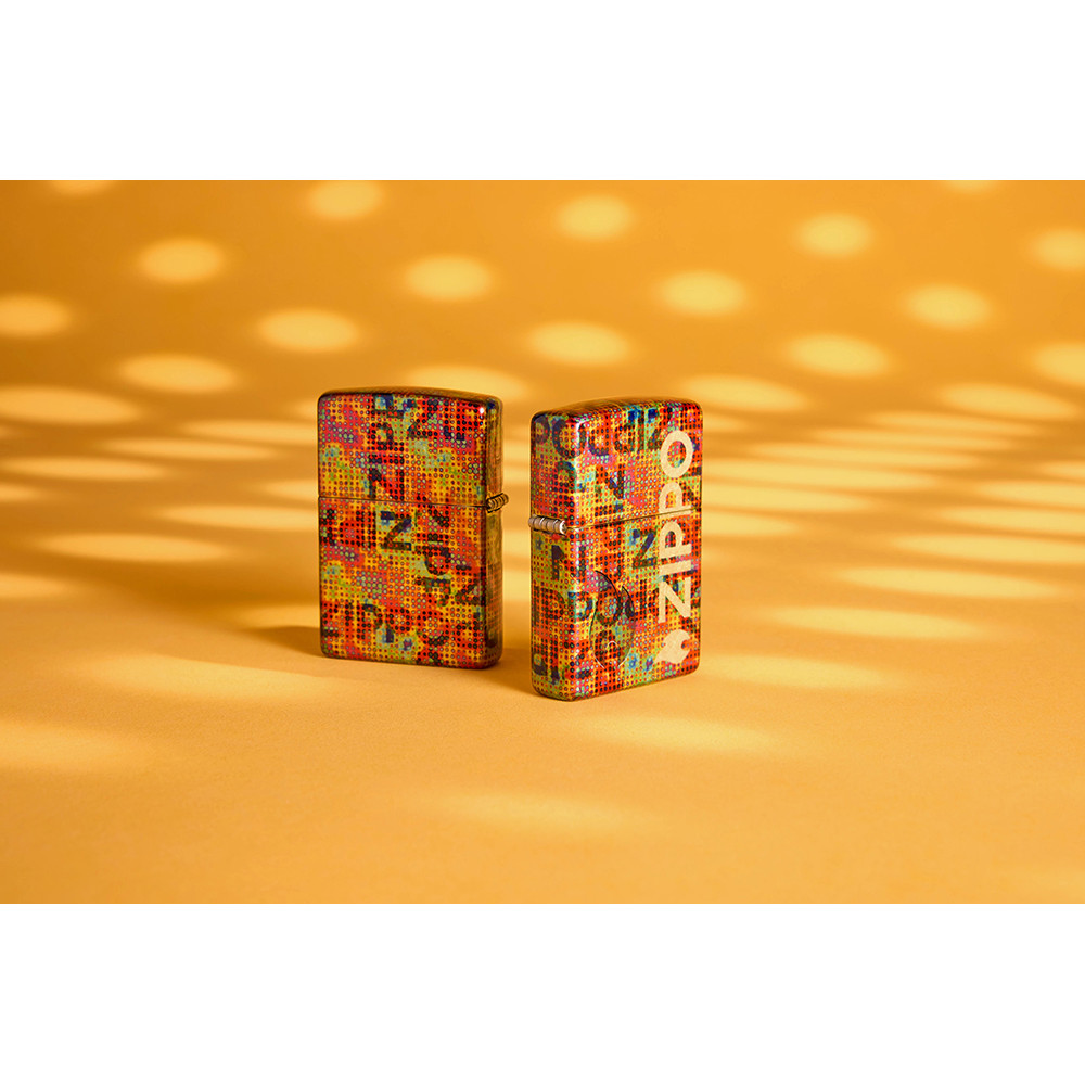 Зажигалка ZIPPO Pixel Fusion 540 Tumbled Brass 46386