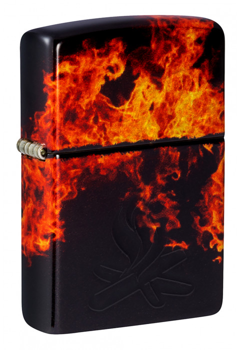 Зажигалка ZIPPO Fusion Inferno Design 540 Tumbled Brass 46389