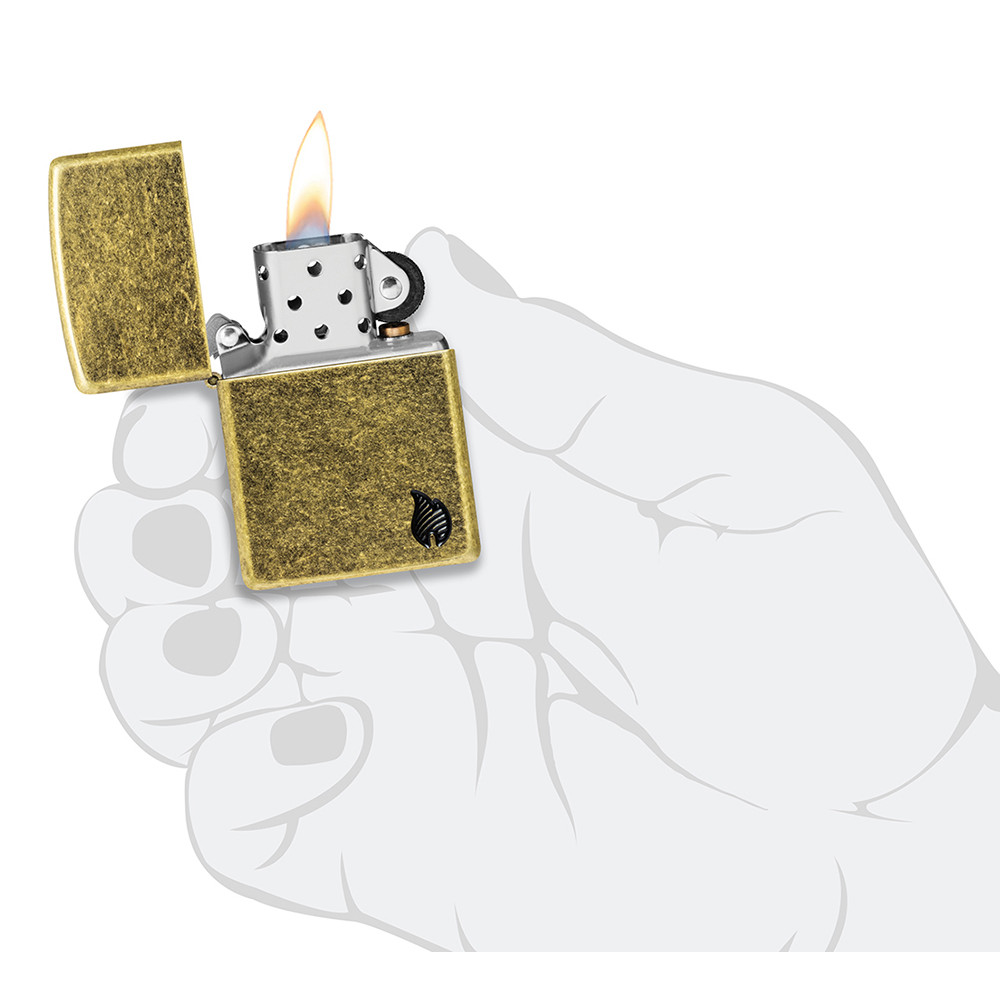 Зажигалка ZIPPO Armor® Flame Antique Brass 46400