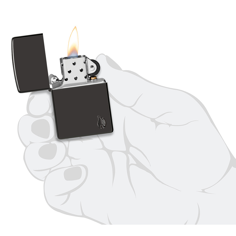 Зажигалка ZIPPO Armor® Flame High Polish Black 46402