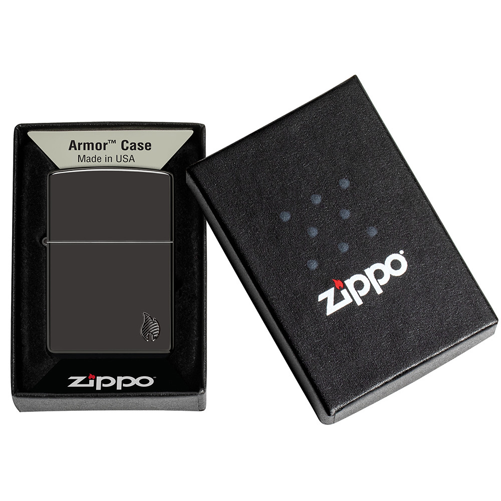 Зажигалка ZIPPO Armor® Flame High Polish Black 46402