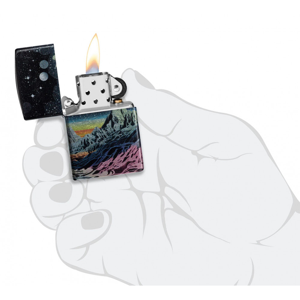Зажигалка ZIPPO Space in Color Design 540 Tumbled Chrome 46432