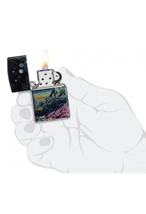 Зажигалка ZIPPO Space in Color Design 540 Tumbled Chrome 46432