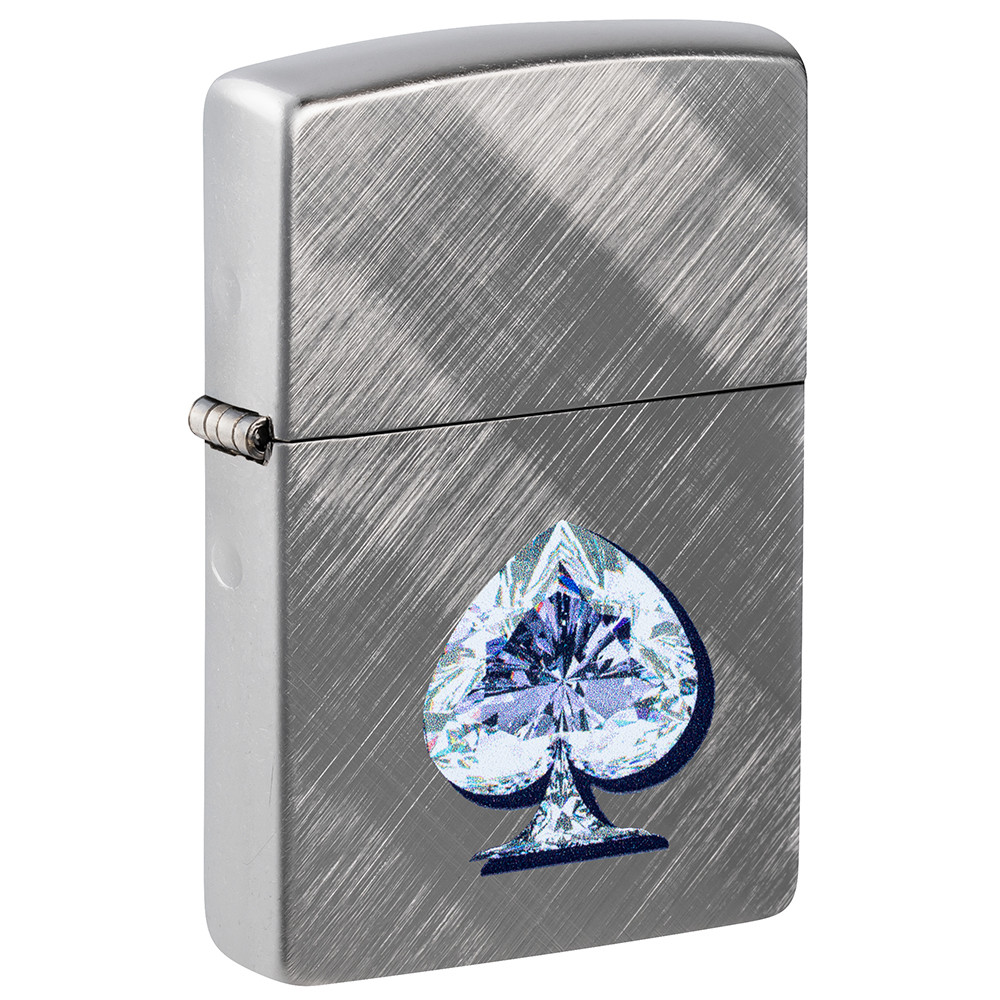 Зажигалка ZIPPO Gleaming Spade Design Diagonal Weave 46472