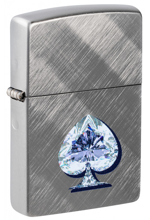 Зажигалка ZIPPO Gleaming Spade Design Diagonal Weave 46472