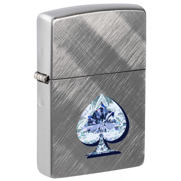 Зажигалка ZIPPO Gleaming Spade Design Diagonal Weave 46472
