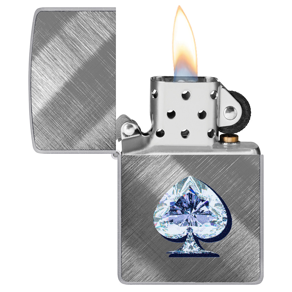 Зажигалка ZIPPO Gleaming Spade Design Diagonal Weave 46472