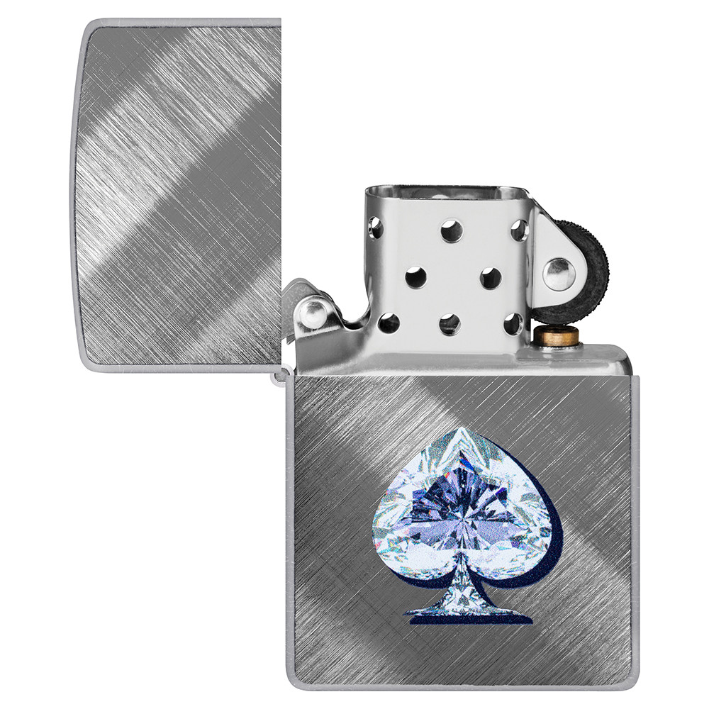 Зажигалка ZIPPO Gleaming Spade Design Diagonal Weave 46472