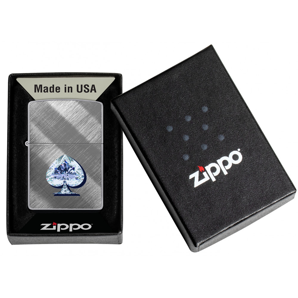 Зажигалка ZIPPO Gleaming Spade Design Diagonal Weave 46472