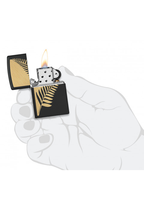 Зажигалка ZIPPO Zen Flora Design Black Matte 46473
