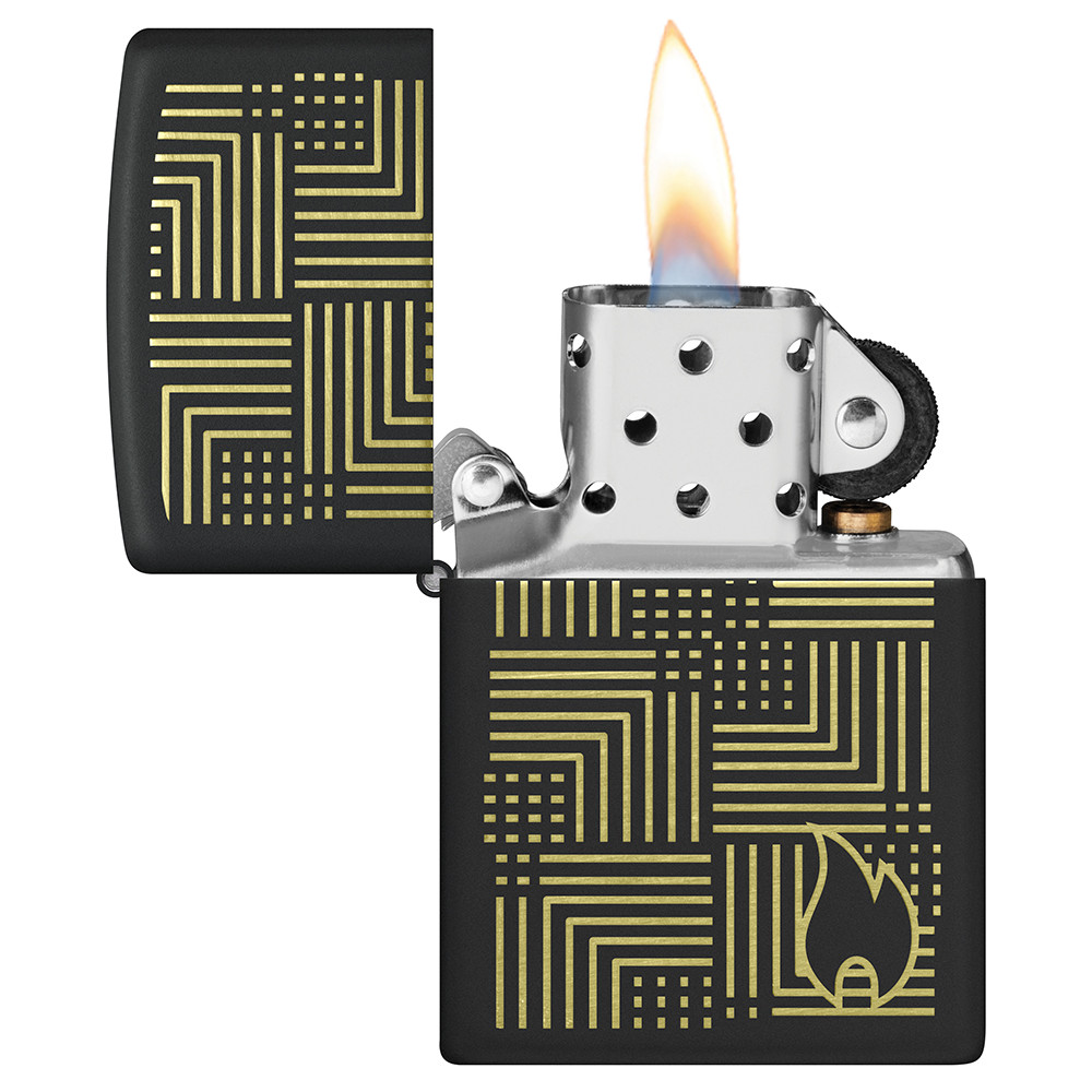 Зажигалка ZIPPO Reflection Design Black Matte 46478