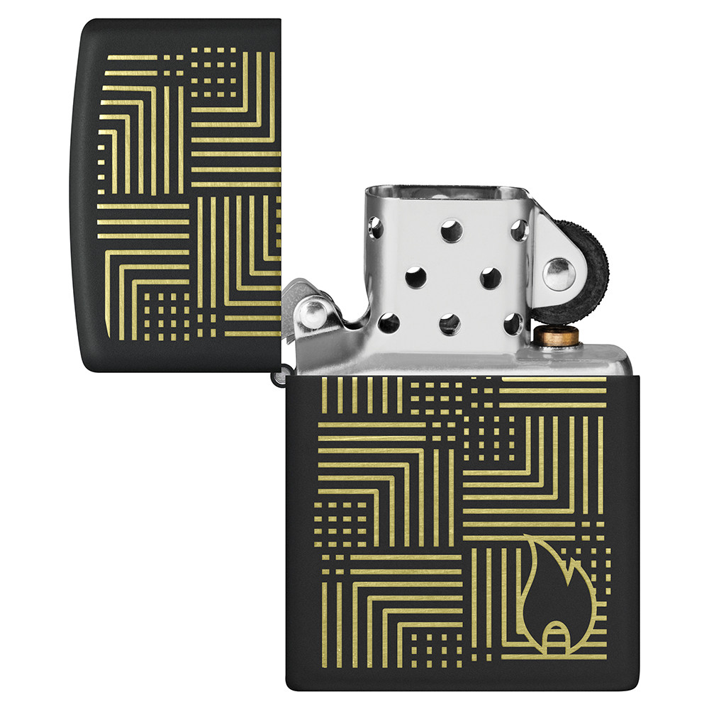 Зажигалка ZIPPO Reflection Design Black Matte 46478