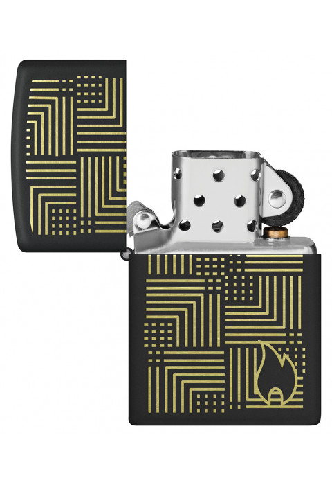 Зажигалка ZIPPO Reflection Design Black Matte 46478