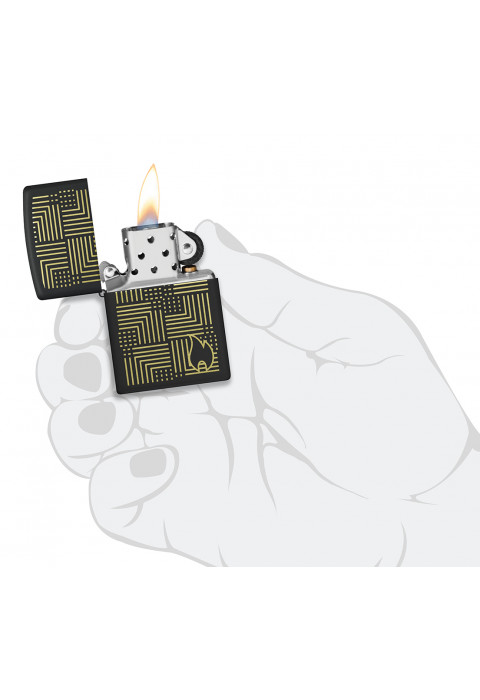 Зажигалка ZIPPO Reflection Design Black Matte 46478