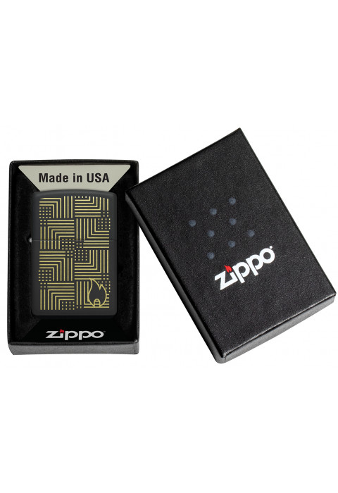 Зажигалка ZIPPO Reflection Design Black Matte 46478