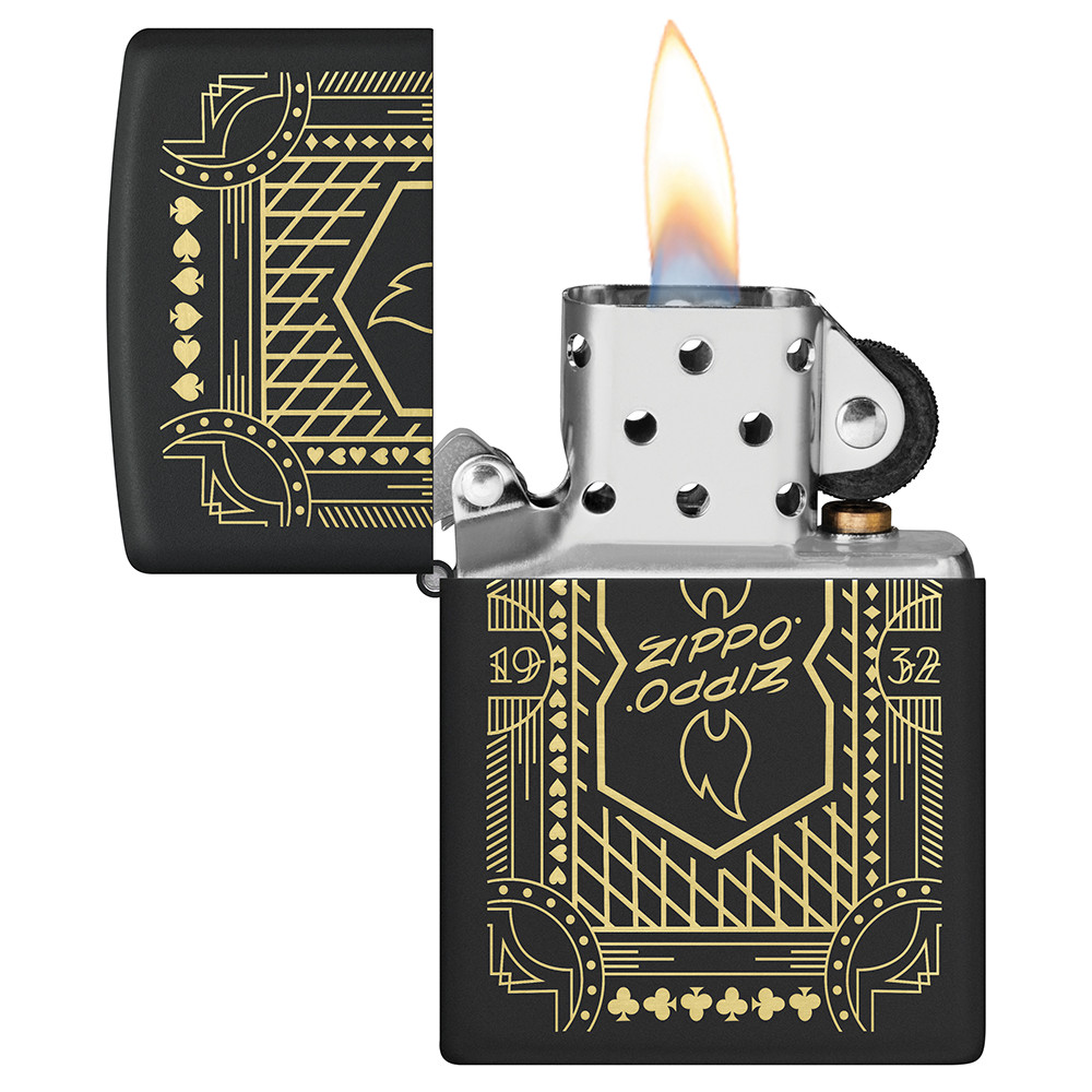 Зажигалка ZIPPO Lines Design Black Matte 46483