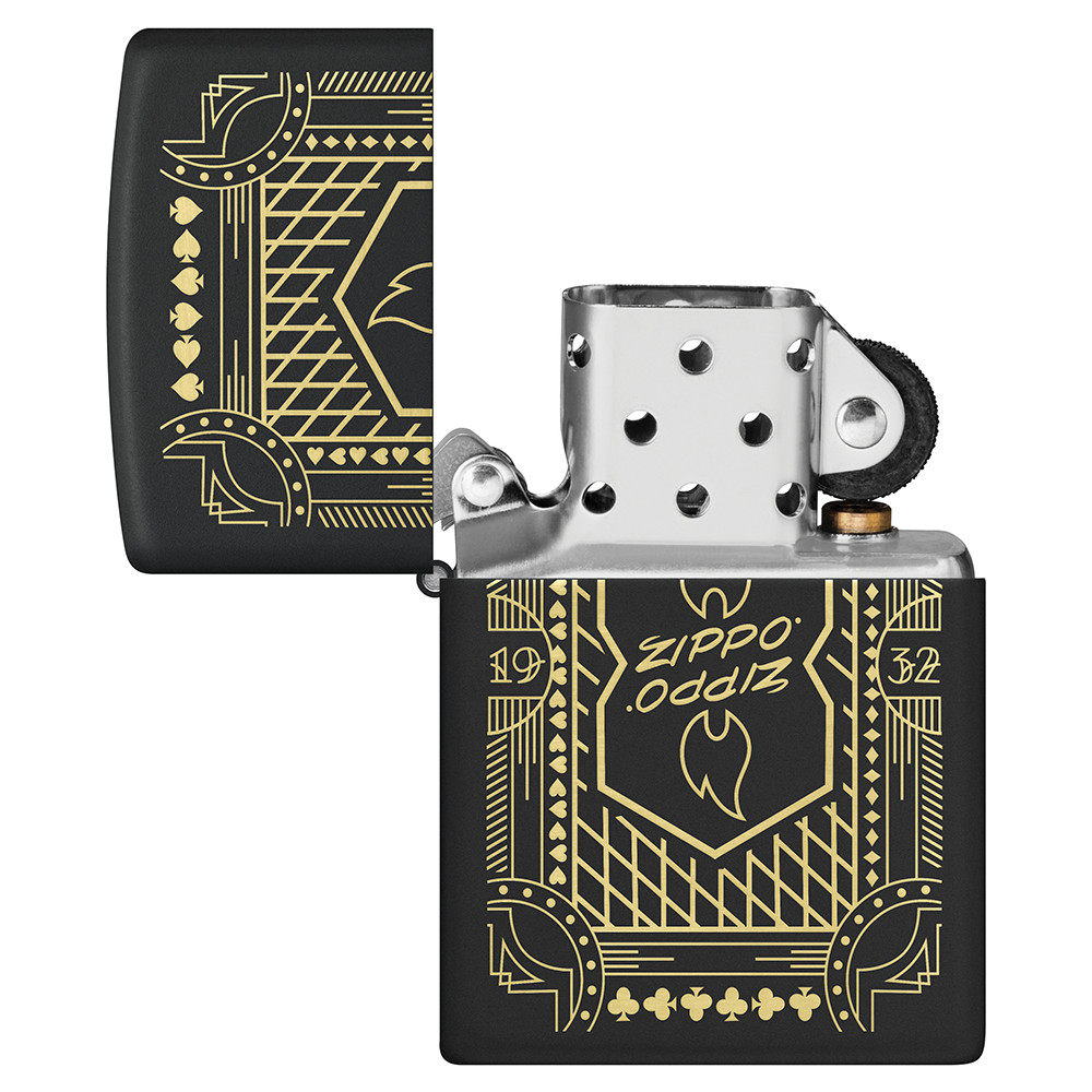 Зажигалка ZIPPO Lines Design Black Matte 46483