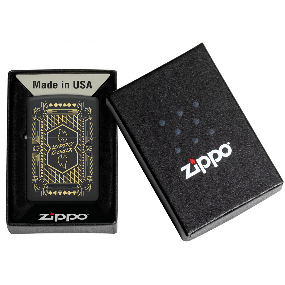 Зажигалка ZIPPO Lines Design Black Matte 46483