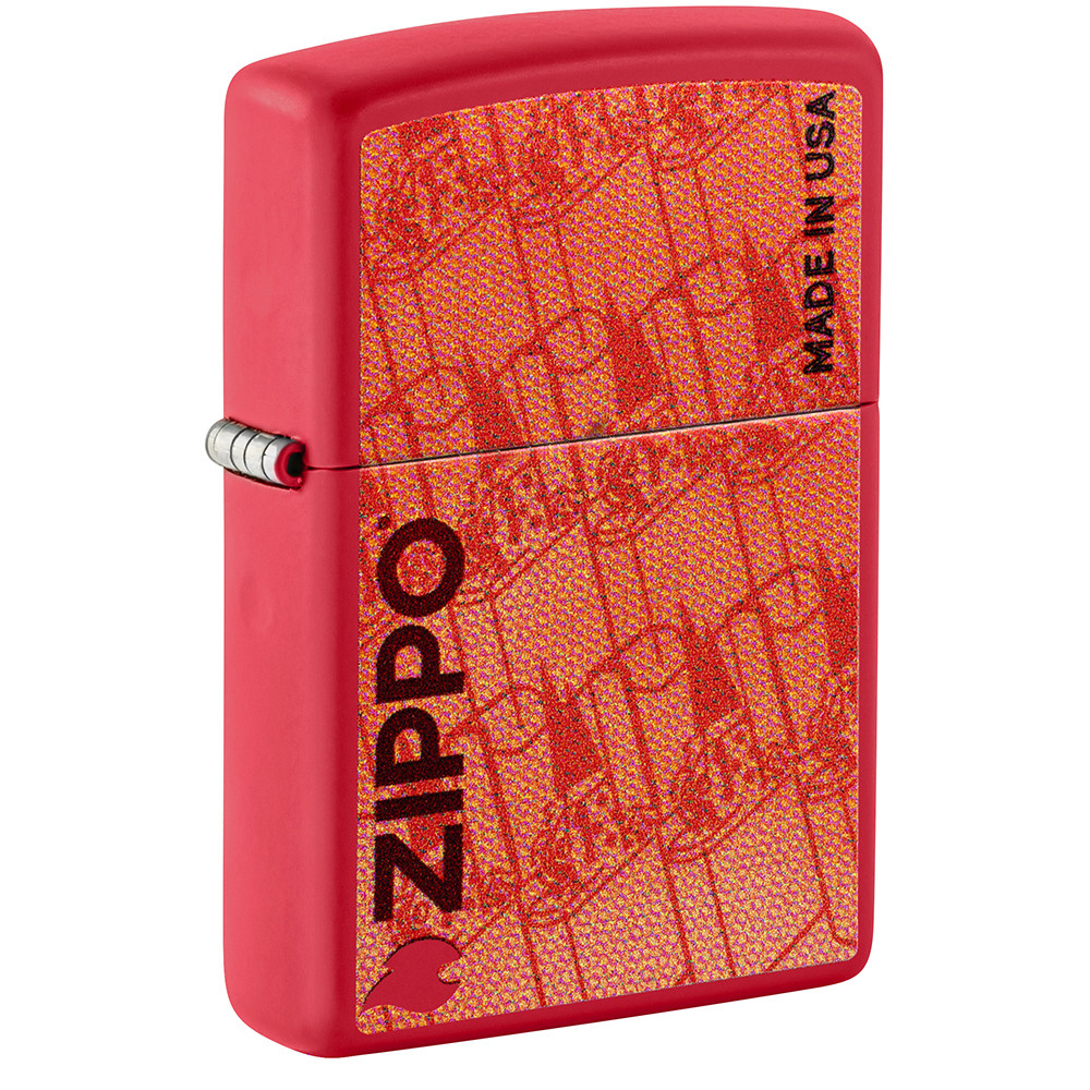 Зажигалка ZIPPO Made in USA Design Red Matte 46487