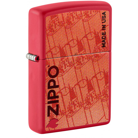 Зажигалка ZIPPO Made in USA Design Red Matte 46487