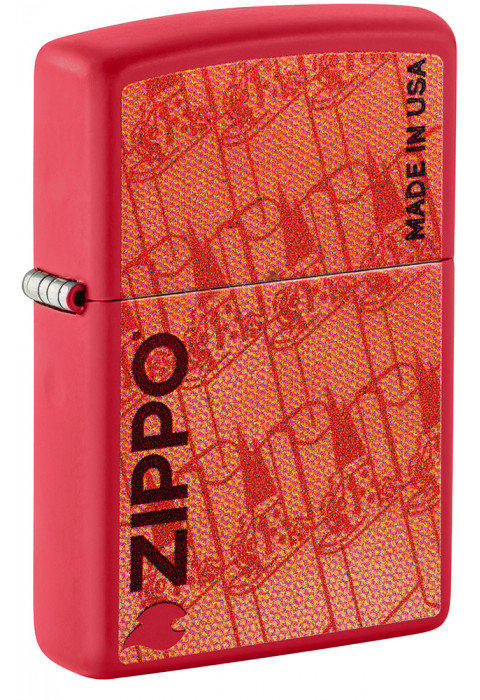 Зажигалка ZIPPO Made in USA Design Red Matte 46487