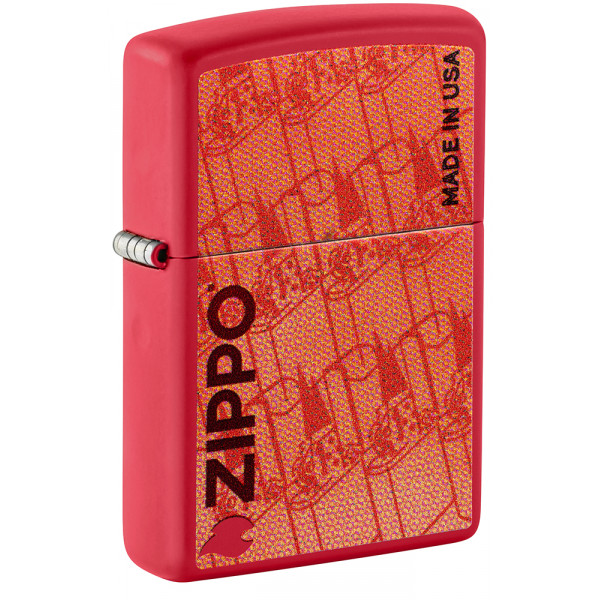 Зажигалка ZIPPO Made in USA Design Red Matte 46487