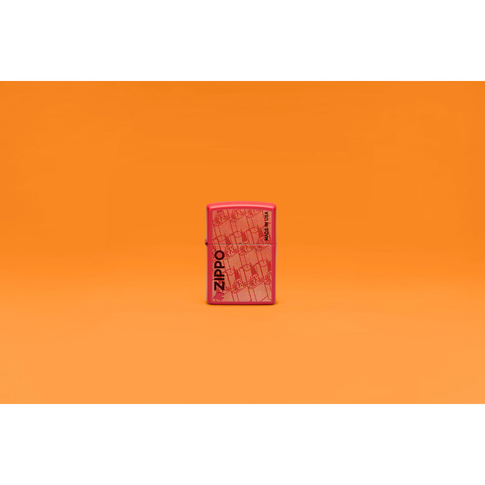 Зажигалка ZIPPO Made in USA Design Red Matte 46487