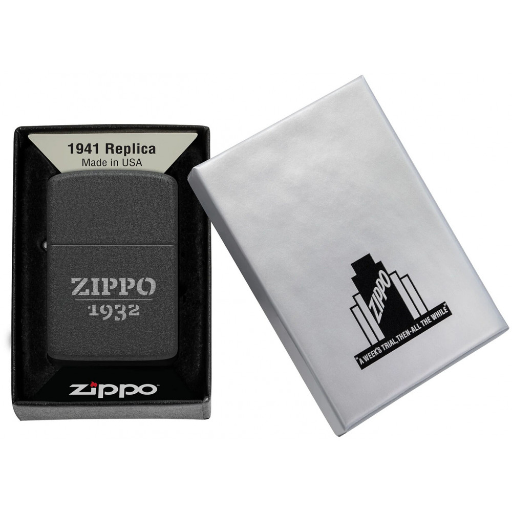 Зажигалка ZIPPO 1941 Replica™ Black Crackle 46567