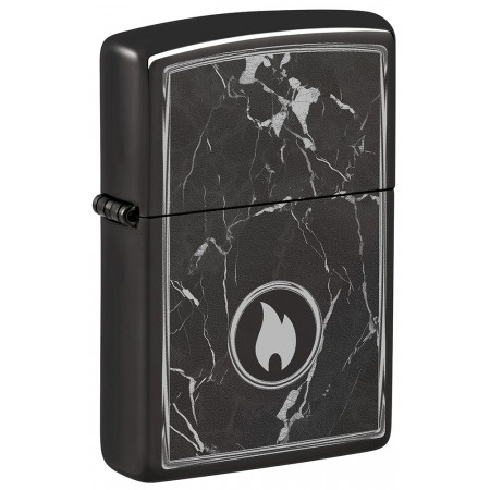 Зажигалка ZIPPO Marble Flame High Polish Black 46571