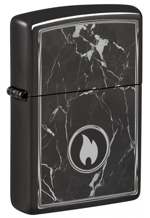 Зажигалка ZIPPO Marble Flame High Polish Black 46571