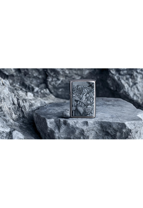 Зажигалка ZIPPO Mystical Beings Design Brushed Chrome 46579