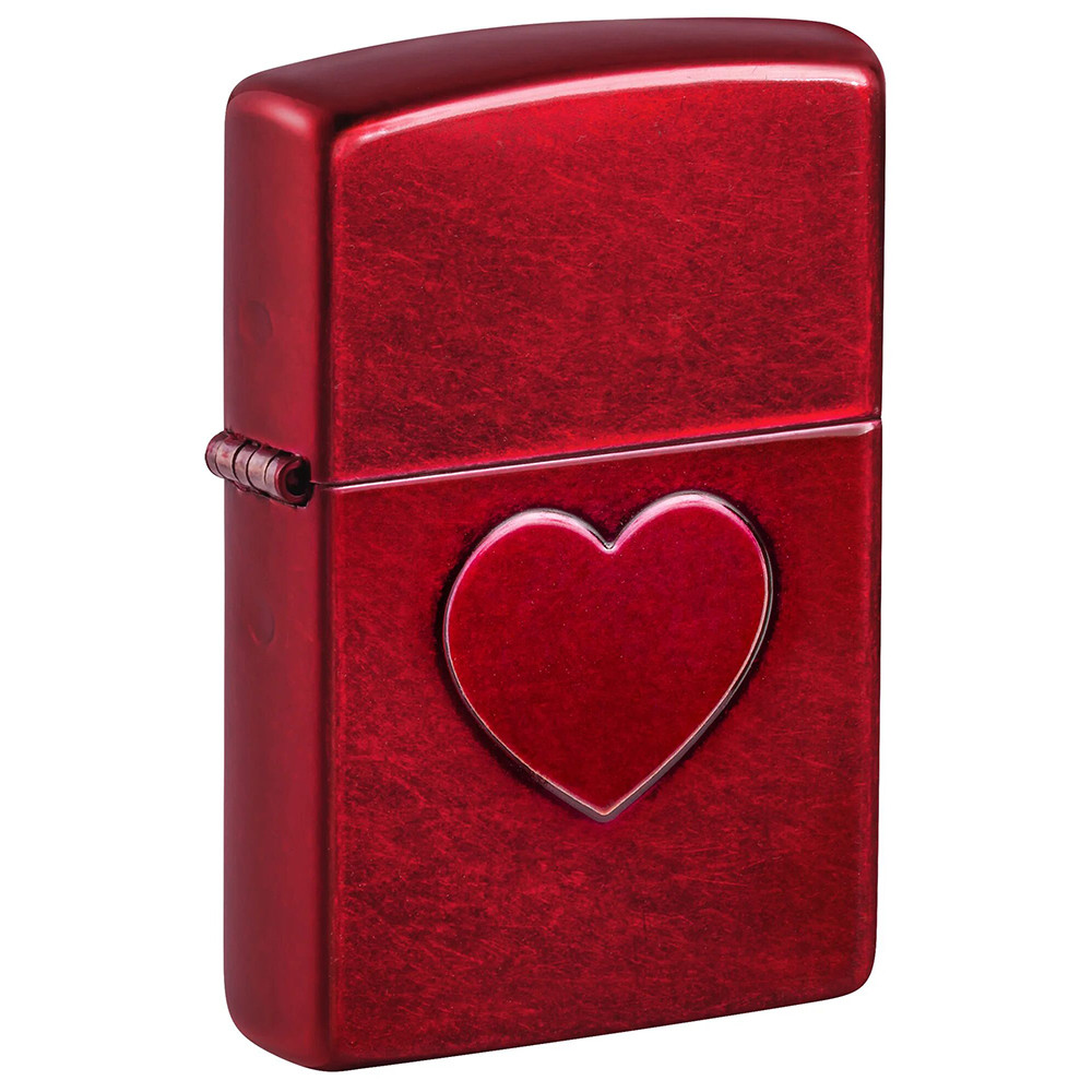 Зажигалка ZIPPO Stamped Heart Design Candy Apple Red™ 46588