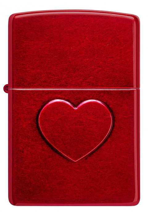 Зажигалка ZIPPO Stamped Heart Design Candy Apple Red™ 46588