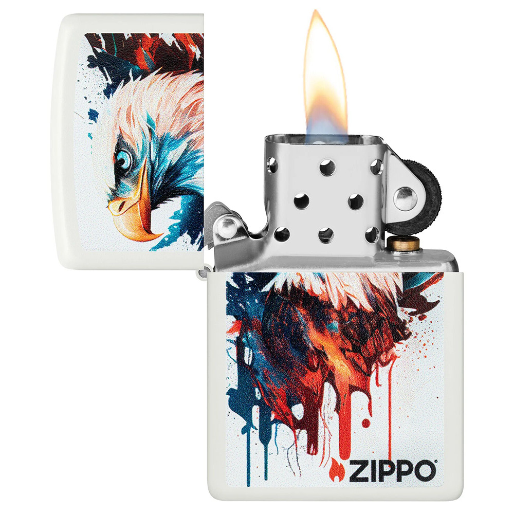 Зажигалка ZIPPO Painted Eagle Design White Matte 46692