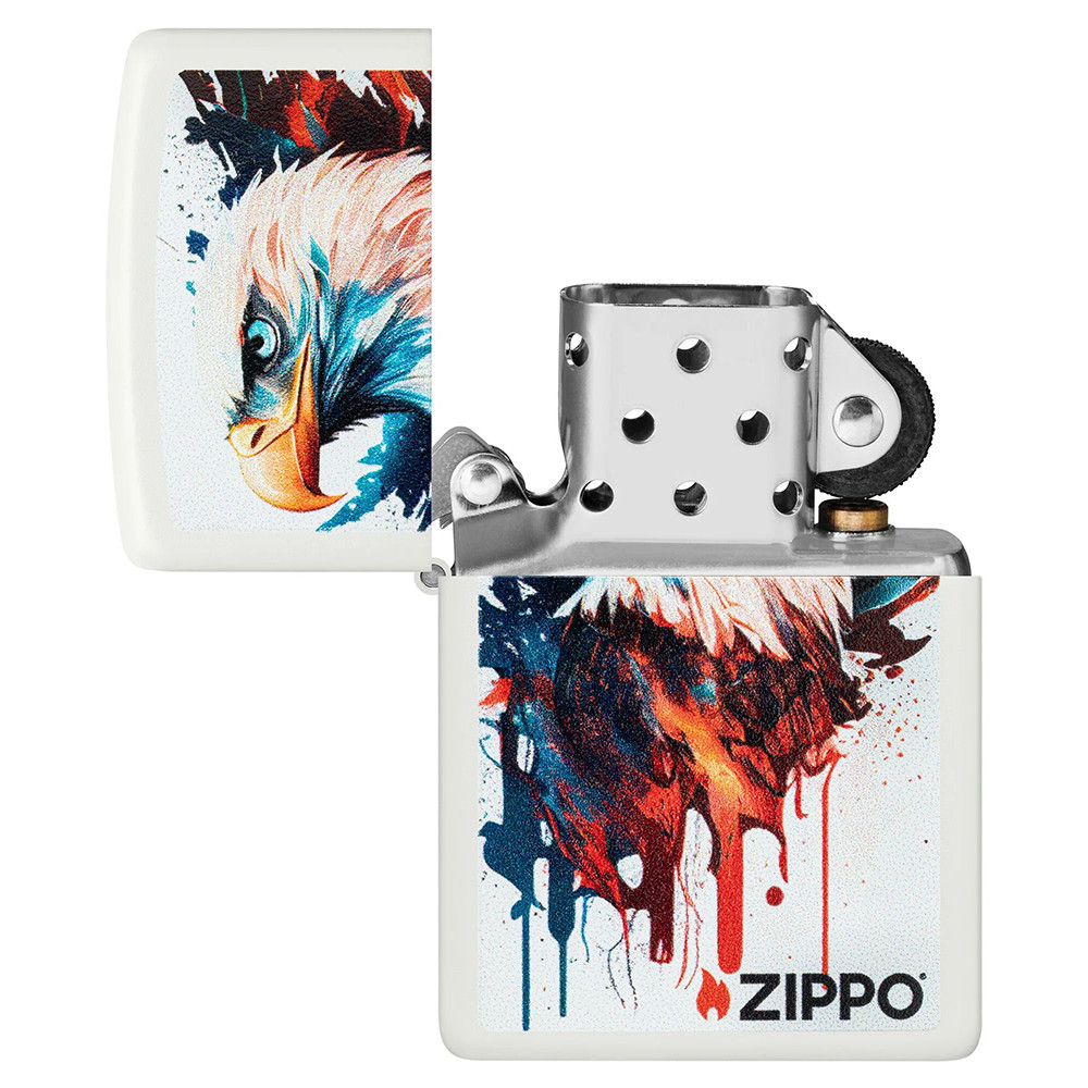 Зажигалка ZIPPO Painted Eagle Design White Matte 46692