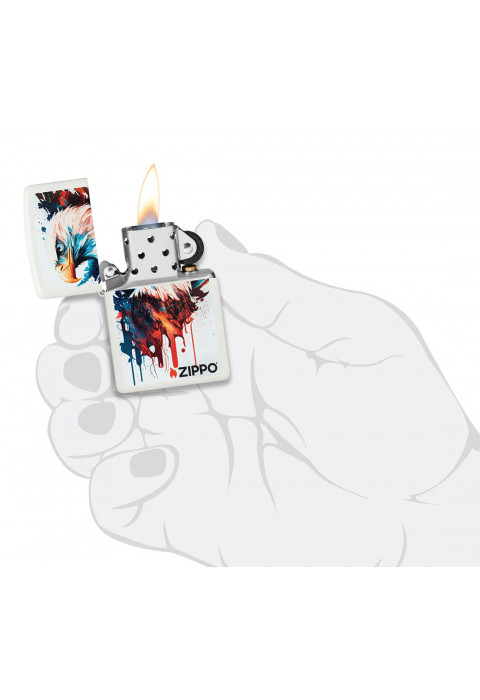 Зажигалка ZIPPO Painted Eagle Design White Matte 46692