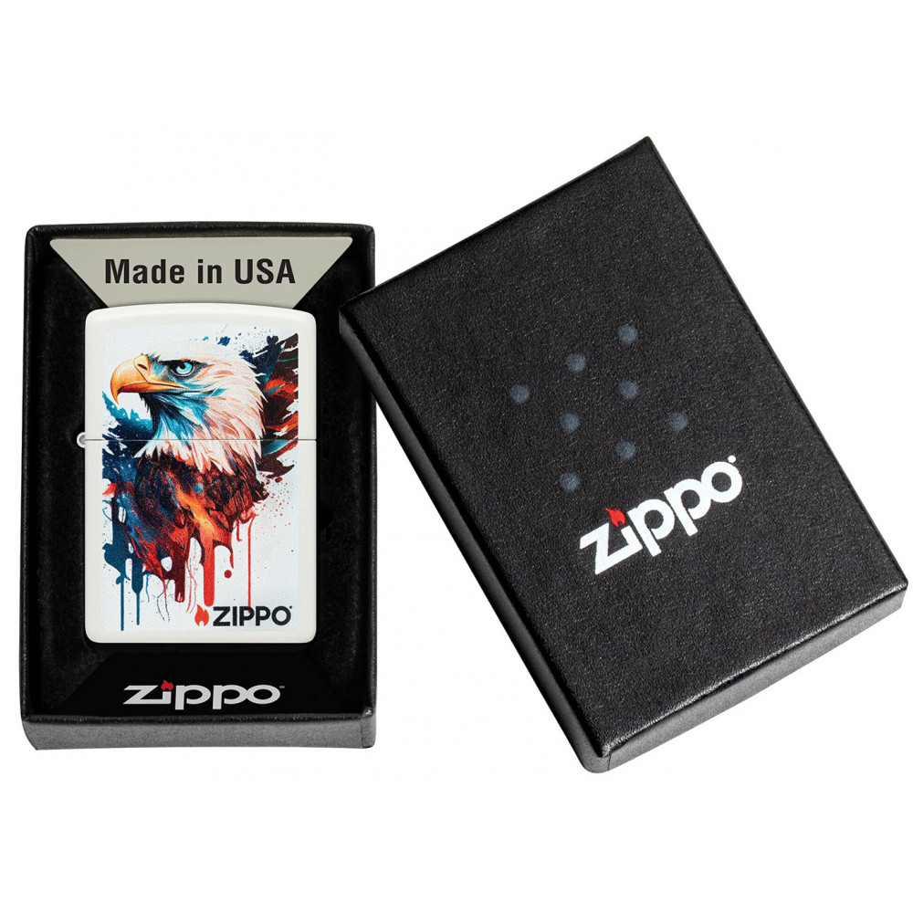 Зажигалка ZIPPO Painted Eagle Design White Matte 46692