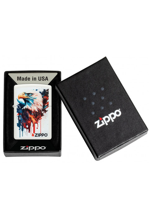 Зажигалка ZIPPO Painted Eagle Design White Matte 46692