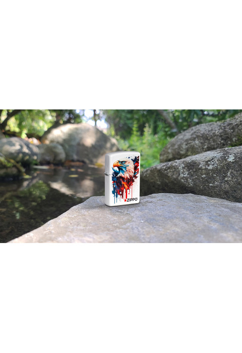 Зажигалка ZIPPO Painted Eagle Design White Matte 46692