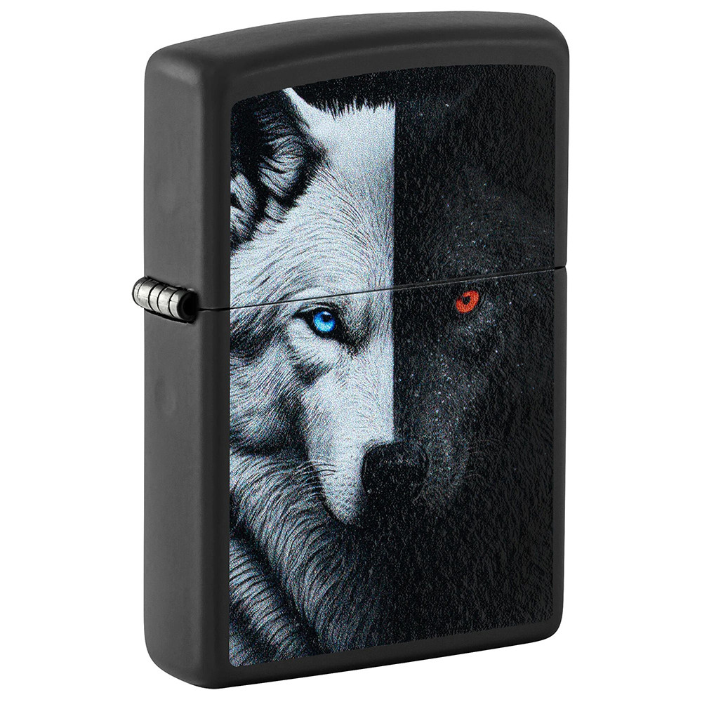 Зажигалка ZIPPO Two Wolves Black Matte 46694
