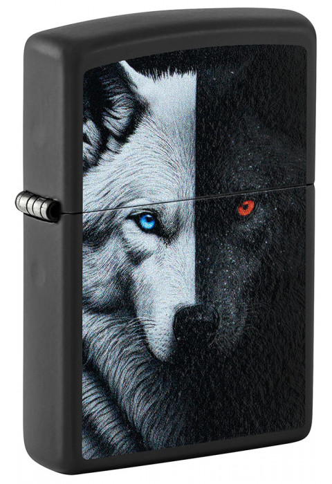 Зажигалка ZIPPO Two Wolves Black Matte 46694