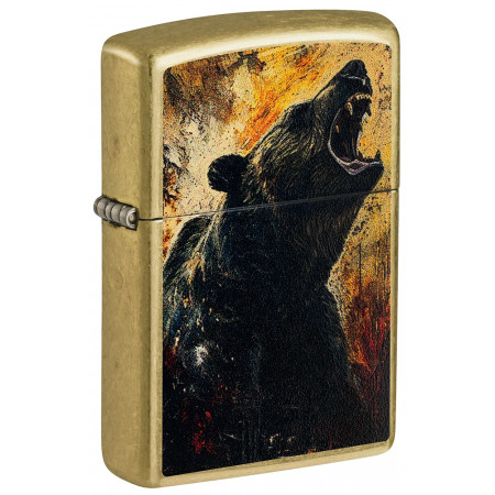 Зажигалка ZIPPO Grizzly Roar Design Street Brass 46695