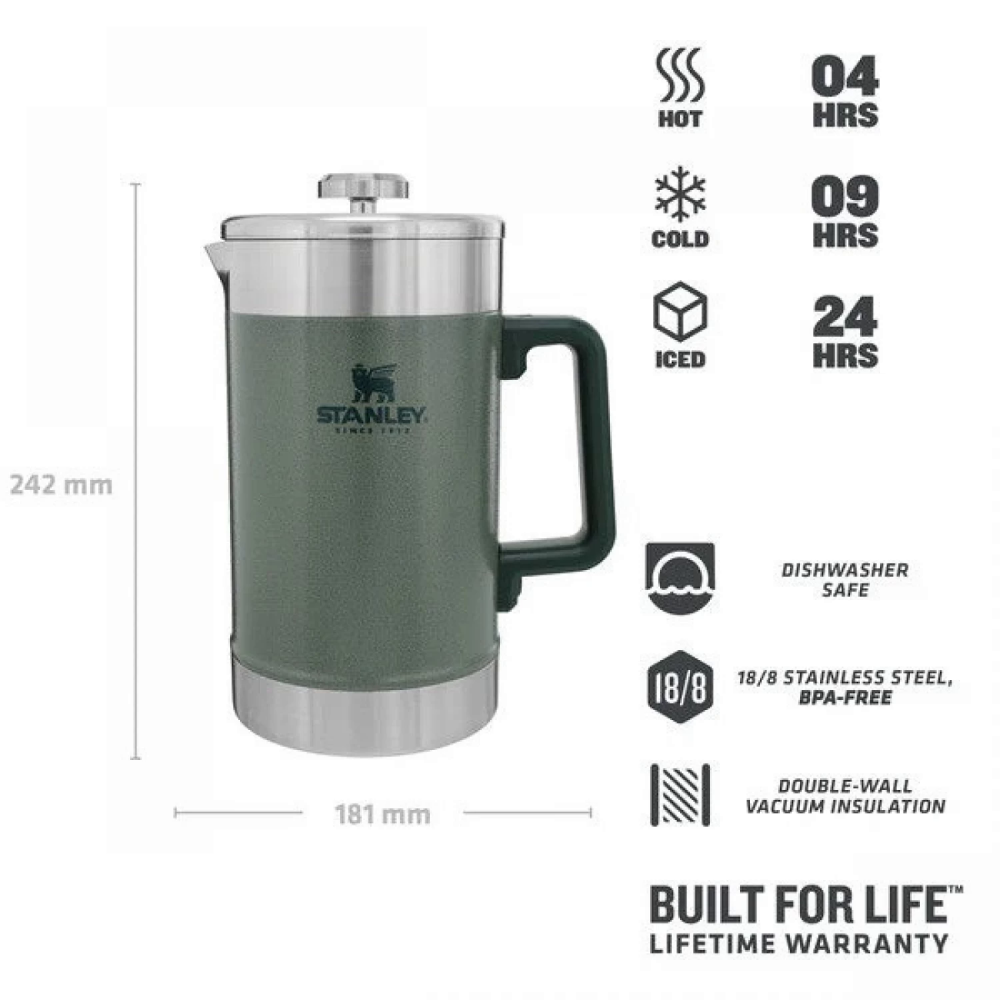 Френч-пресс STANLEY Classic 1,6L (10-02888-033) зелёный