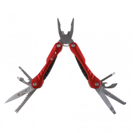 Мультитул Stinger, 9 функций, серебристо-красный MT-801AB