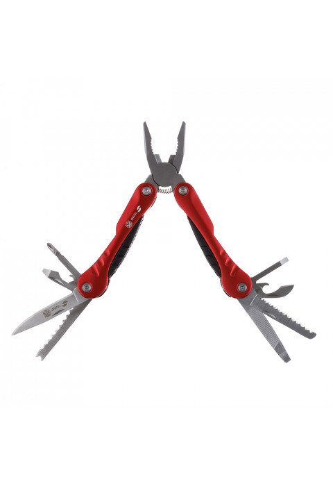 Мультитул Stinger, 9 функций, серебристо-красный MT-801AB